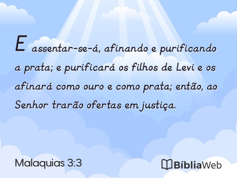Malaquias 3:3 em imagem para compartilhar