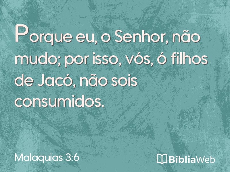 Malaquias 3:6 em imagem para compartilhar