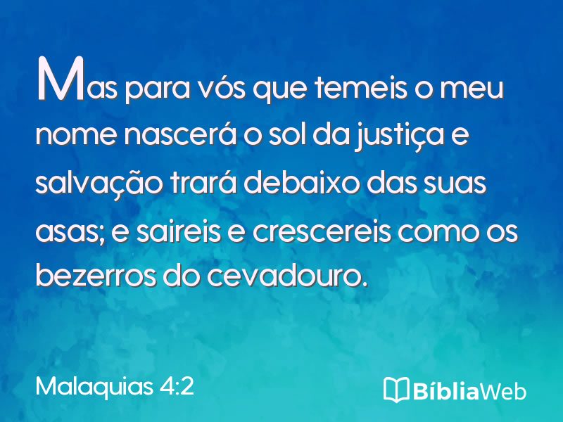 Malaquias 4:2 em imagem para compartilhar