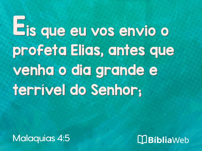 Malaquias 4:5 em imagem para compartilhar