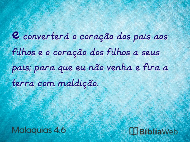 Malaquias 4:6 em imagem para compartilhar