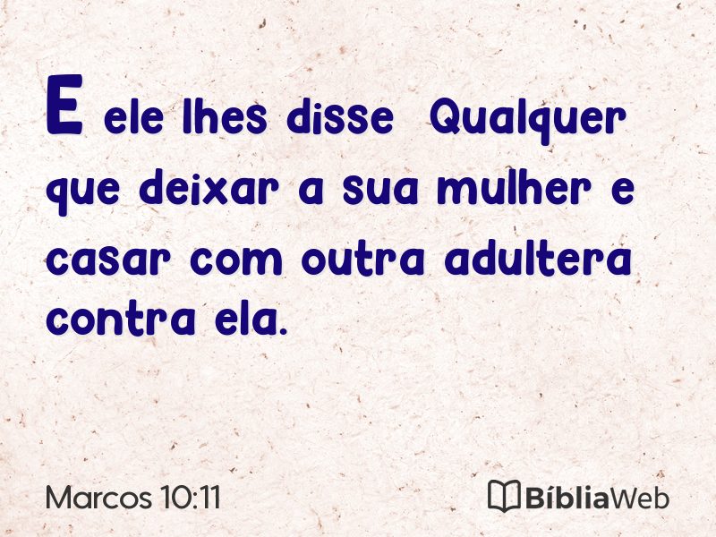 Marcos 10:11 em imagem para compartilhar