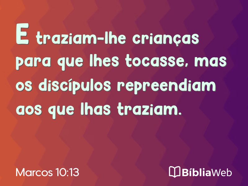 Marcos 10:13 em imagem para compartilhar