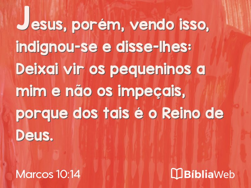 Marcos 10:14 em imagem para compartilhar