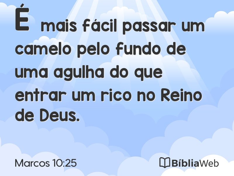 Marcos 10:25 em imagem para compartilhar