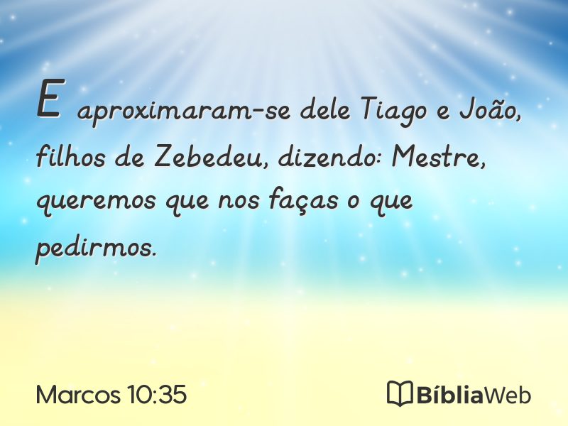 Marcos 10:35 em imagem para compartilhar