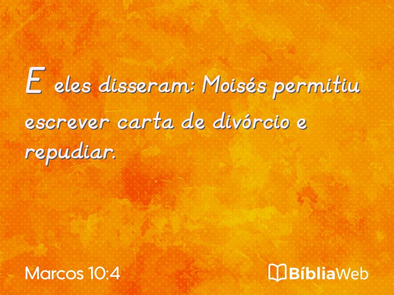 Marcos 10:4 em imagem para compartilhar