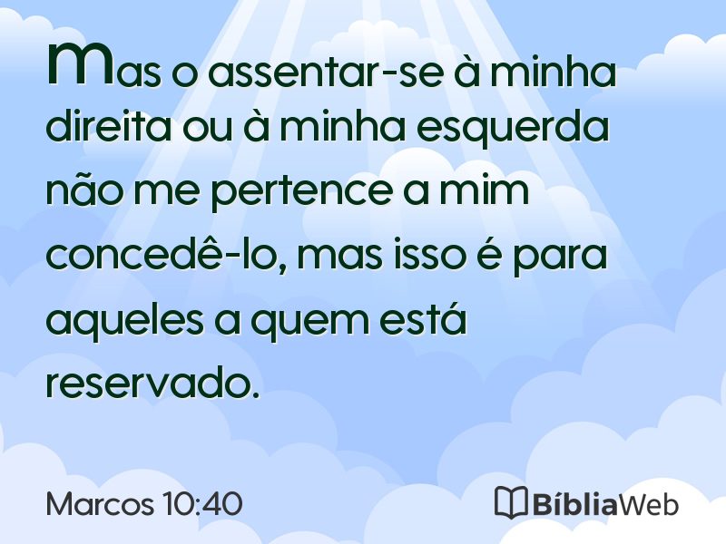 Marcos 10:40 em imagem para compartilhar