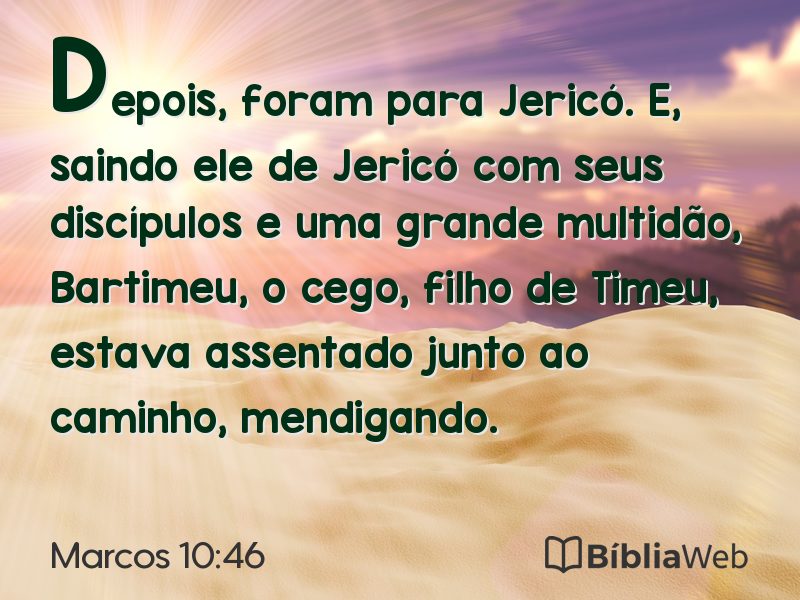 Marcos 10:46 em imagem para compartilhar
