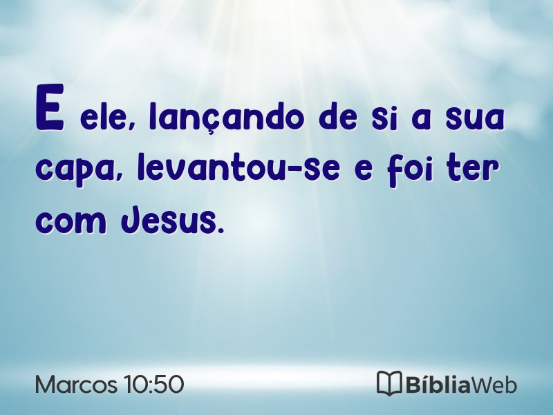 Marcos 10:50 em imagem para compartilhar