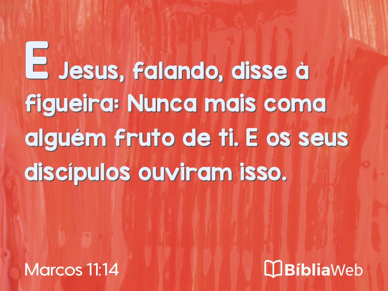 Marcos 11:14 em imagem para compartilhar