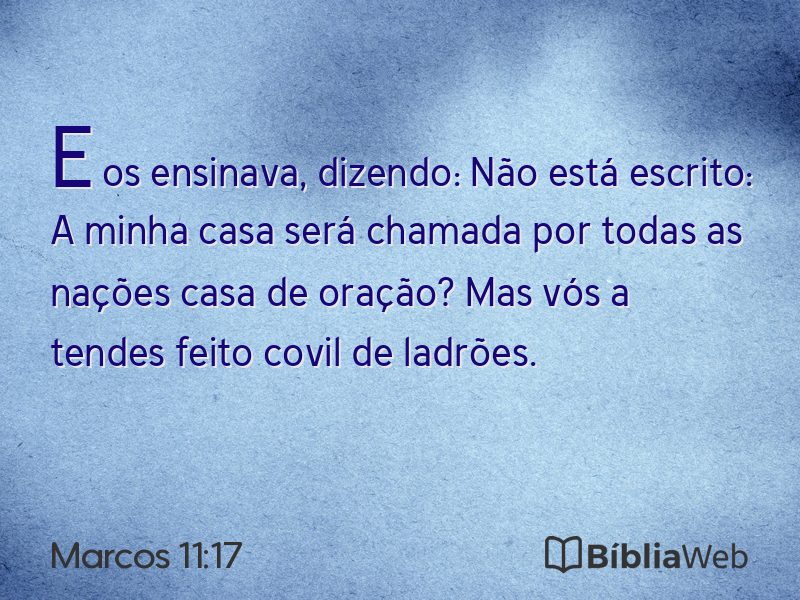 Marcos 11:17 em imagem para compartilhar