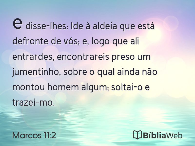 Marcos 11:2 em imagem para compartilhar
