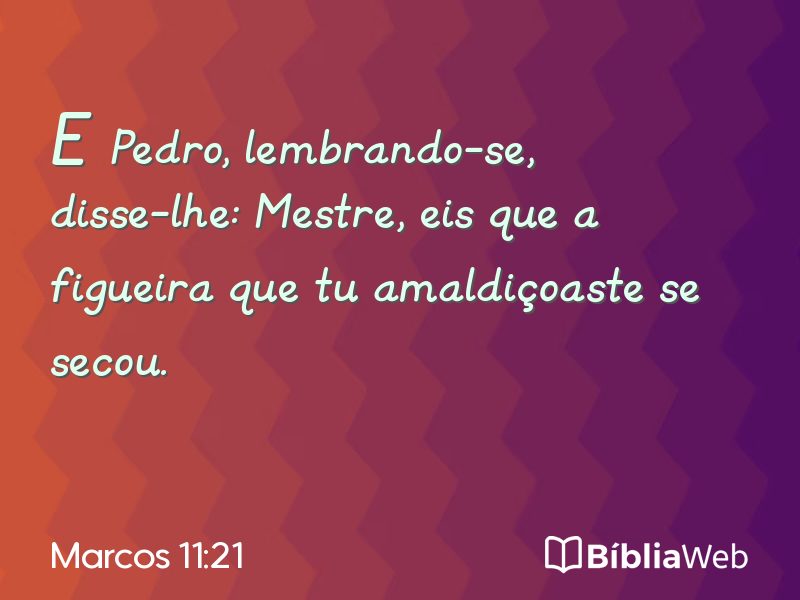 Marcos 11:21 em imagem para compartilhar