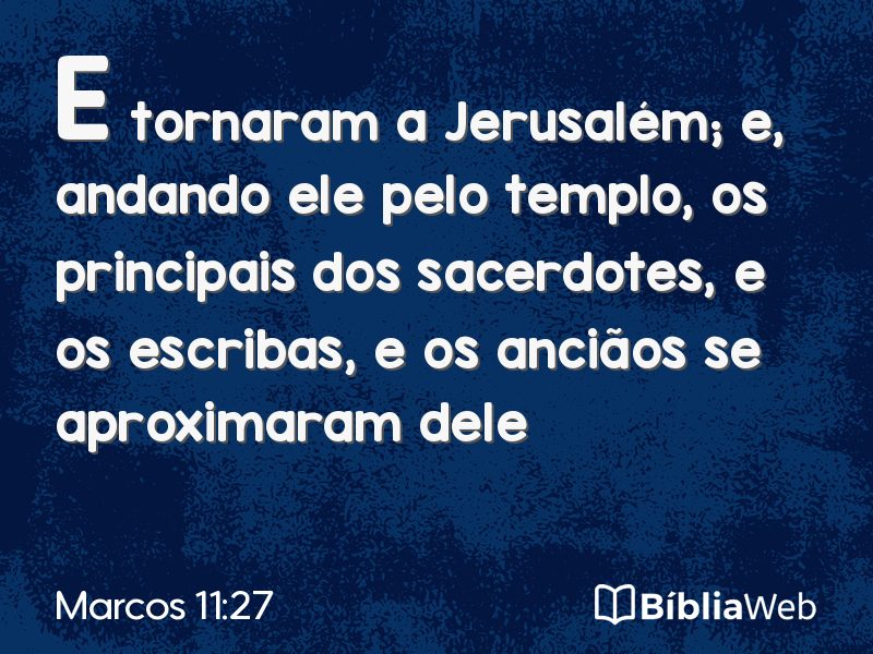 Marcos 11:27 em imagem para compartilhar