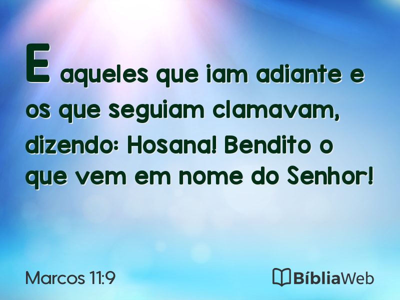 Marcos 11:9 em imagem para compartilhar