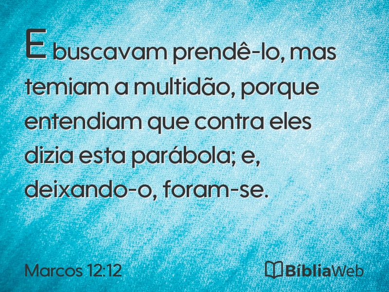 Marcos 12:12 em imagem para compartilhar