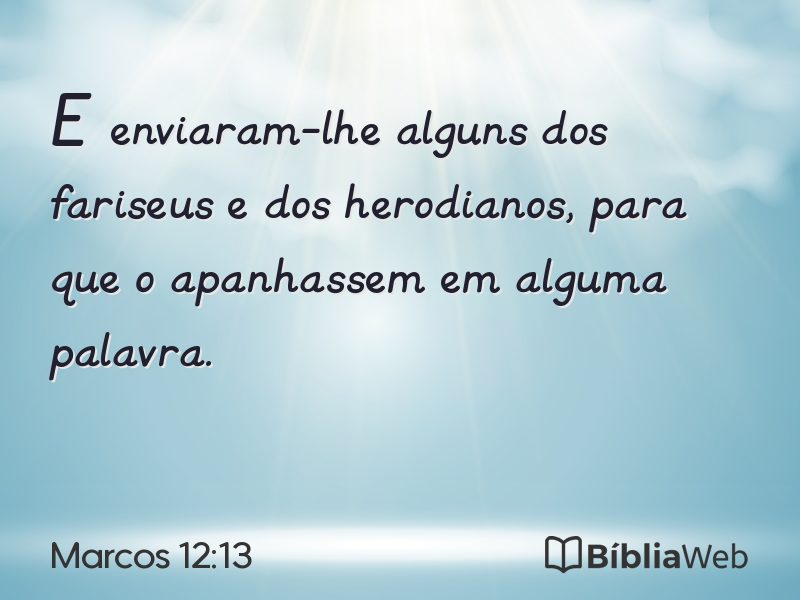 Marcos 12:13 em imagem para compartilhar