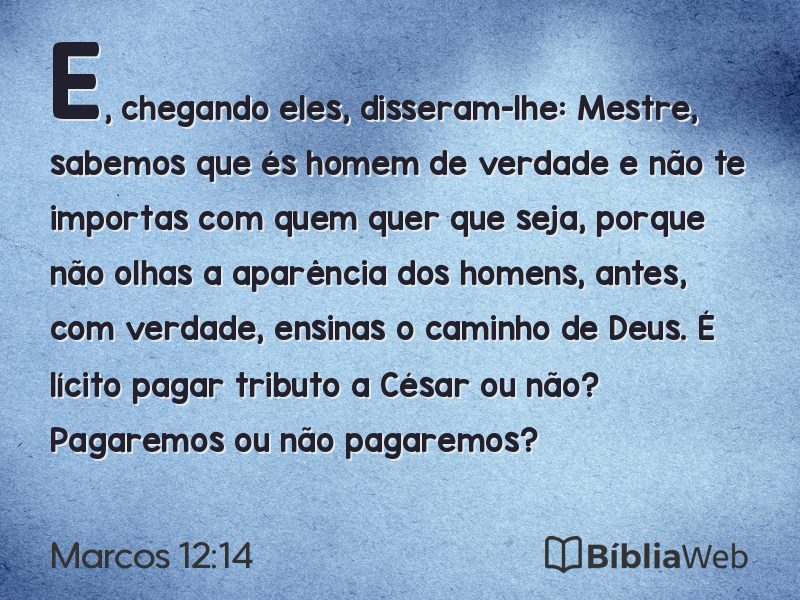 Marcos 12:14 em imagem para compartilhar
