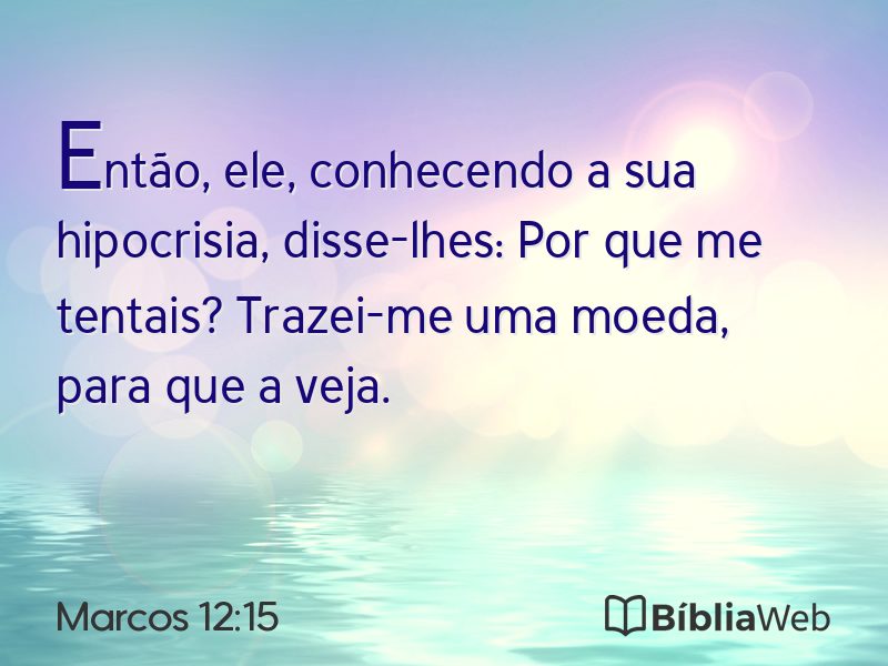 Marcos 12:15 em imagem para compartilhar