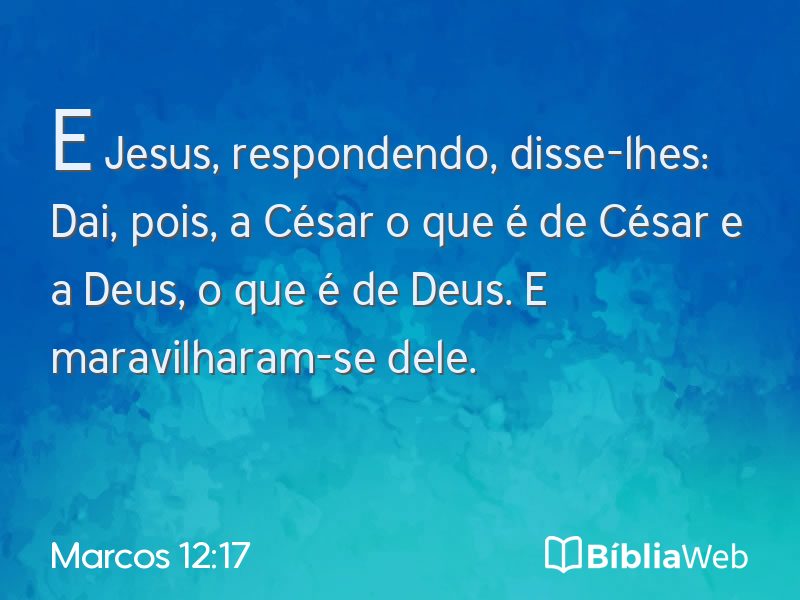 Marcos 12:17 em imagem para compartilhar