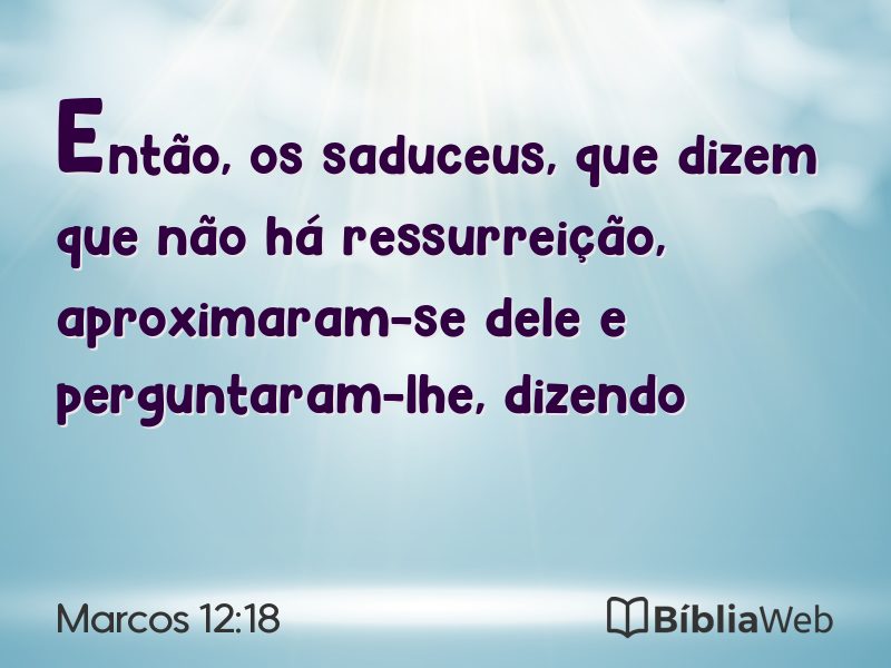 Marcos 12:18 em imagem para compartilhar