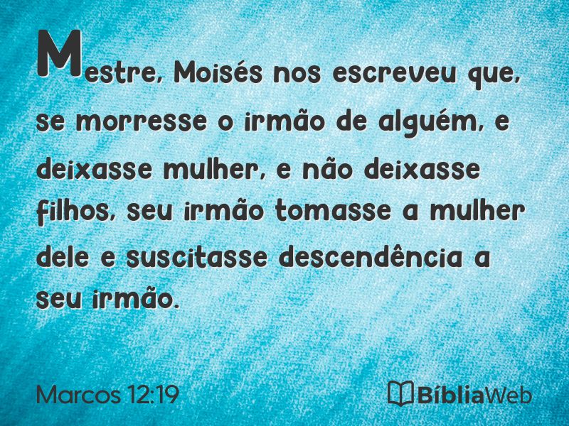 Marcos 12:19 em imagem para compartilhar