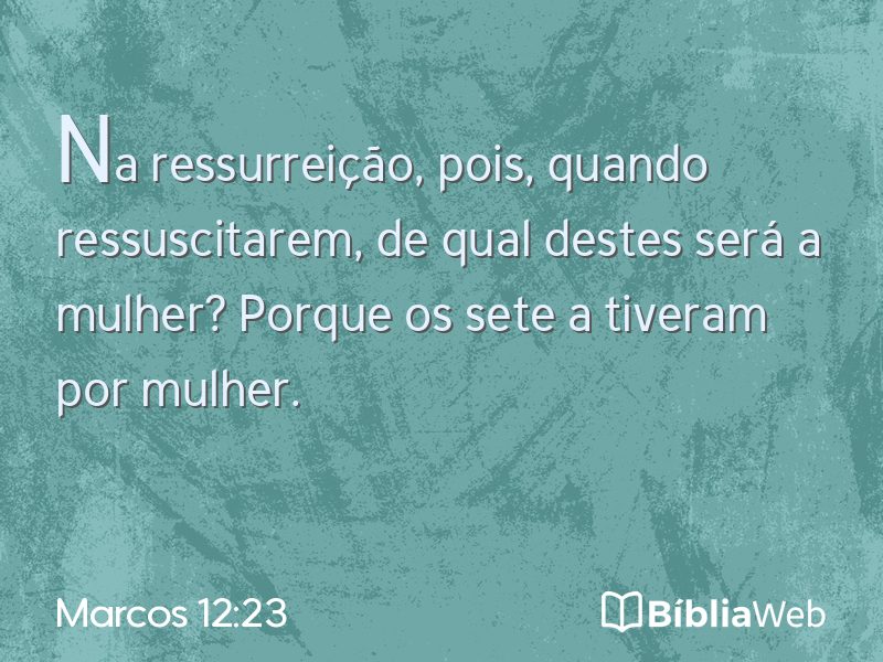 Marcos 12:23 em imagem para compartilhar