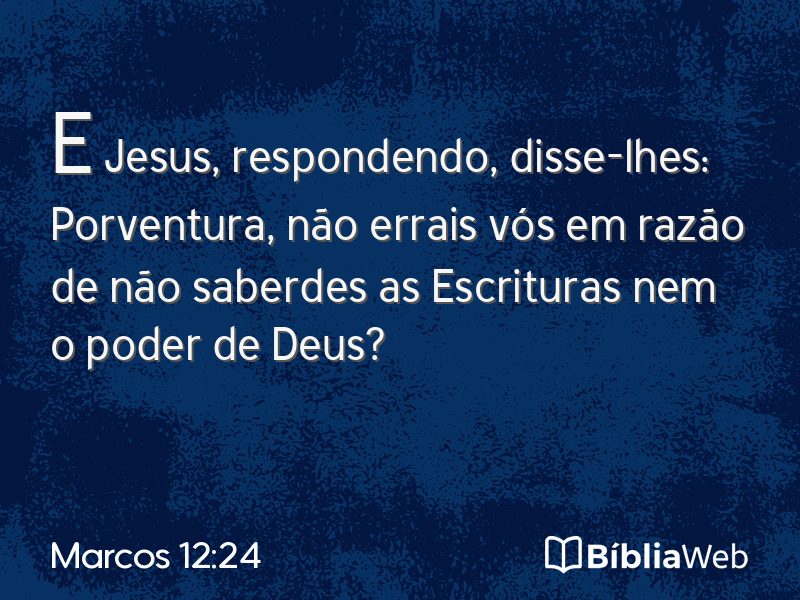 Marcos 12:24 em imagem para compartilhar