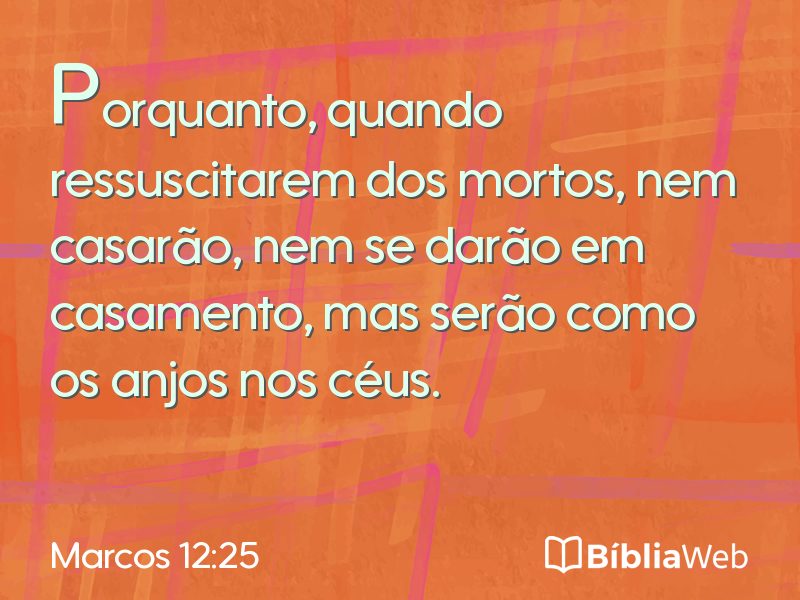 Marcos 12:25 em imagem para compartilhar