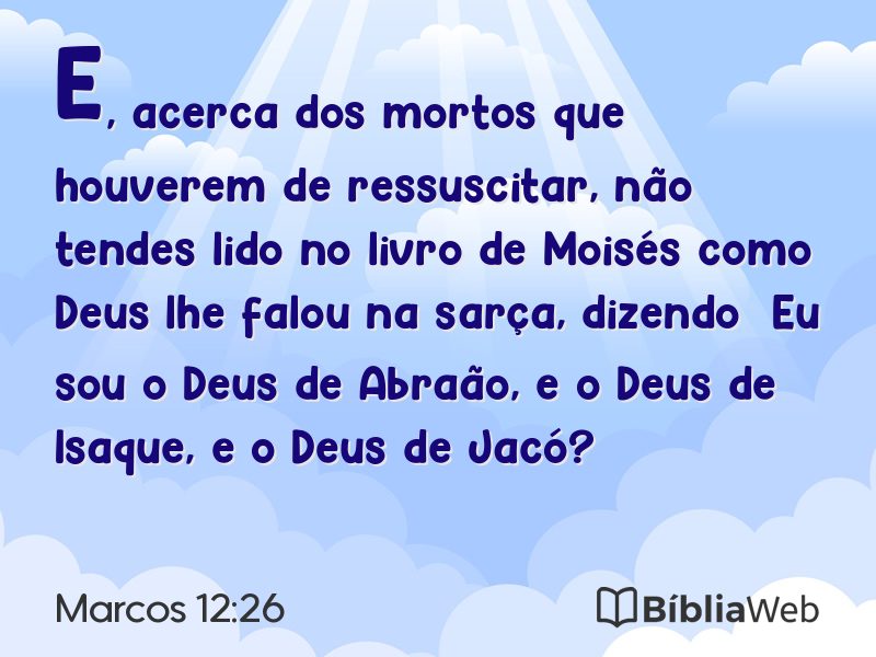 Marcos 12:26 em imagem para compartilhar