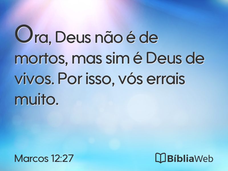 Marcos 12:27 em imagem para compartilhar