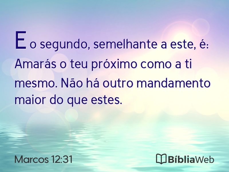 Marcos 12:31 em imagem para compartilhar