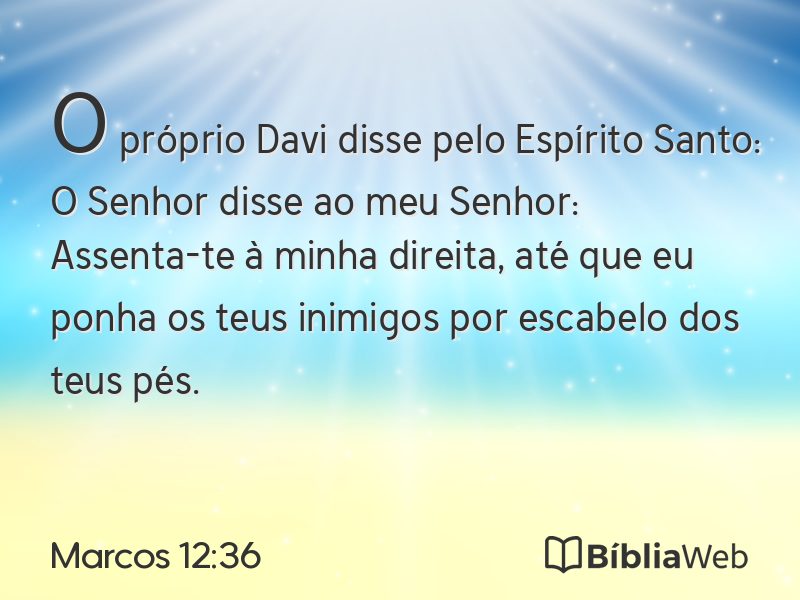 Marcos 12:36 em imagem para compartilhar