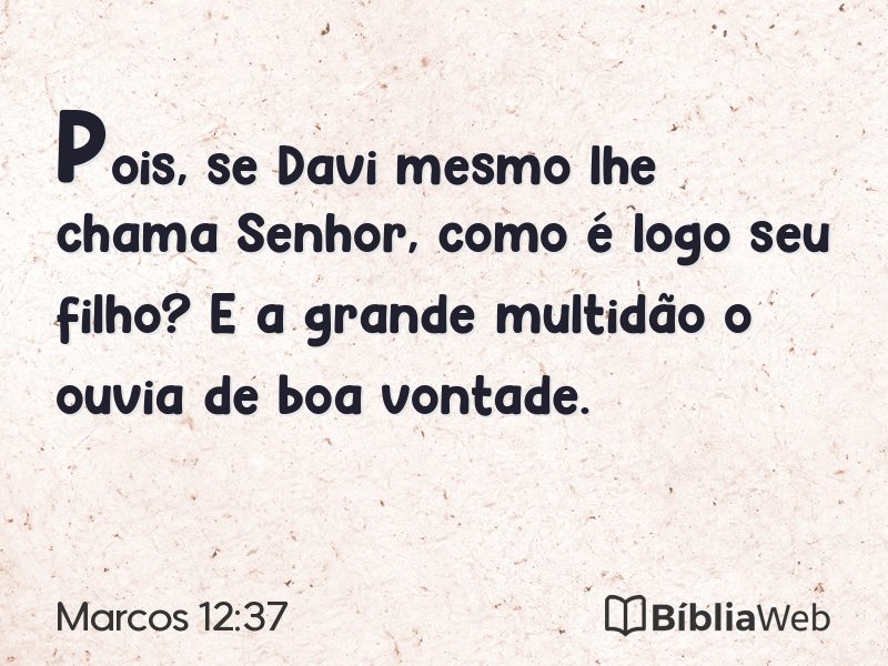Marcos 12:37 em imagem para compartilhar