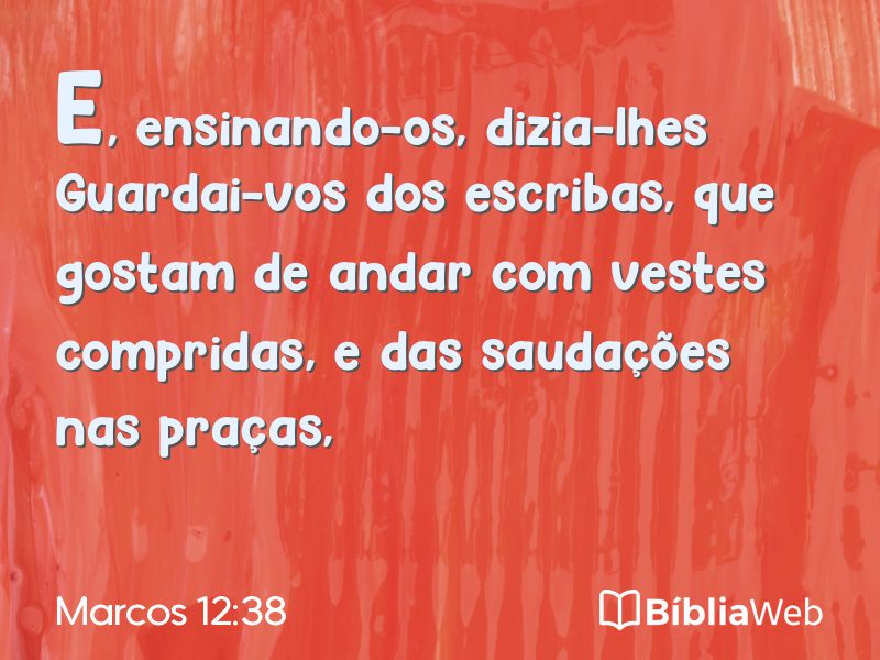 Marcos 12:38 em imagem para compartilhar