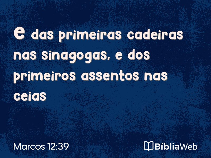 Marcos 12:39 em imagem para compartilhar