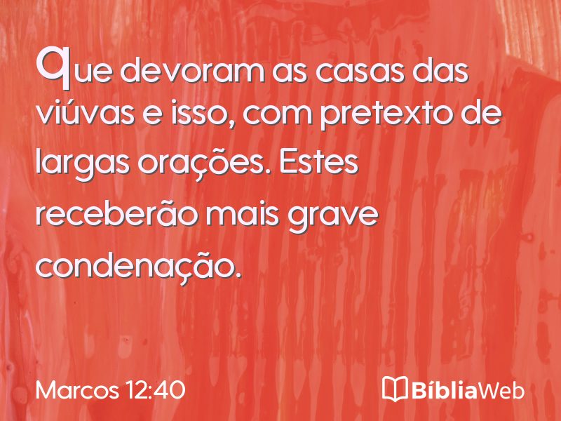 Marcos 12:40 em imagem para compartilhar