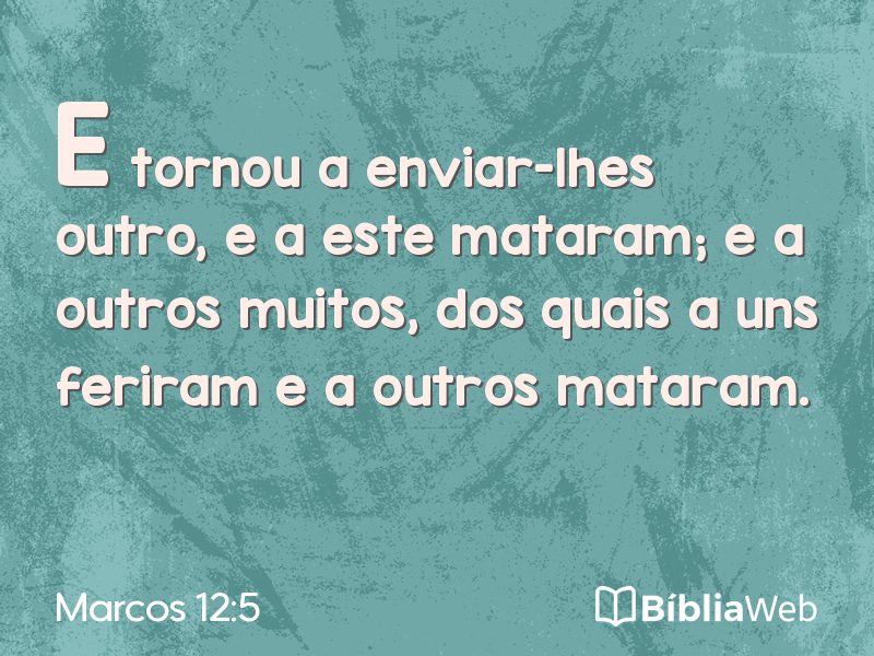 Marcos 12:5 em imagem para compartilhar