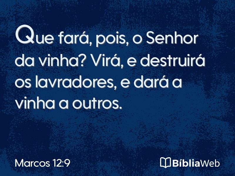 Marcos 12:9 em imagem para compartilhar