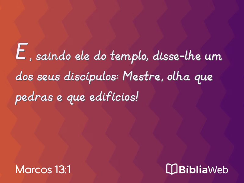Marcos 13:1 em imagem para compartilhar