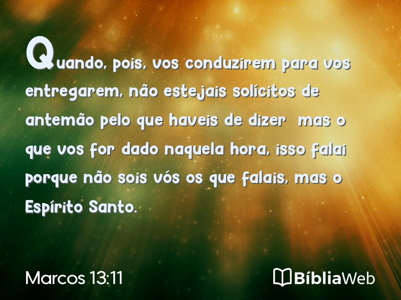 Marcos 13:11 em imagem para compartilhar