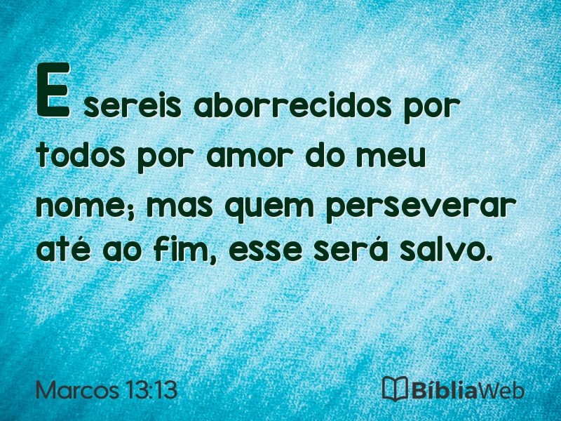 Marcos 13:13 em imagem para compartilhar
