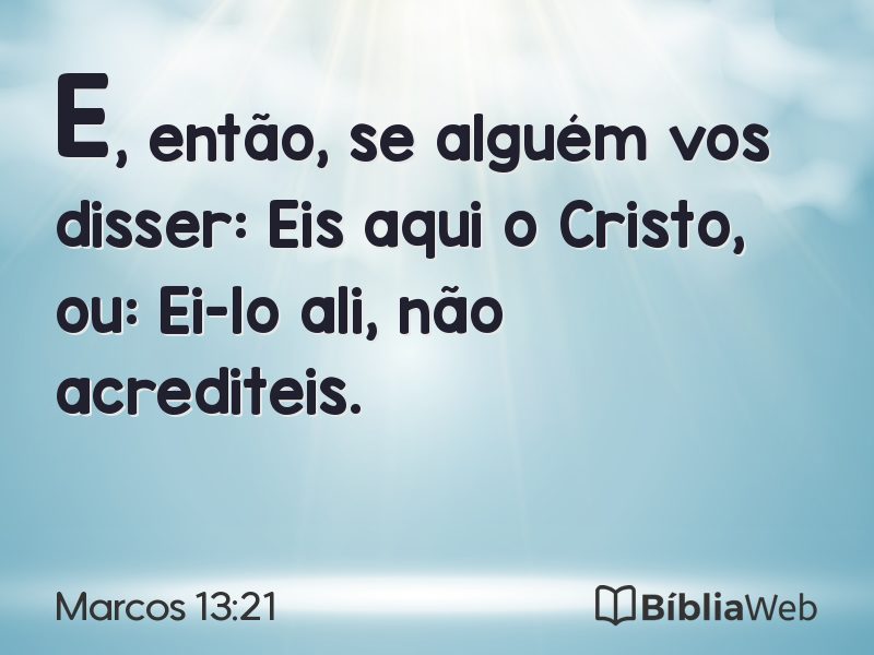 Marcos 13:21 em imagem para compartilhar
