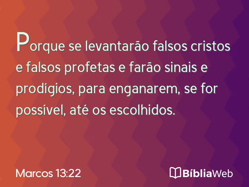 Marcos 13:22 em imagem para compartilhar