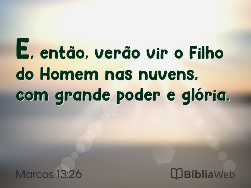 Marcos 13:26 em imagem para compartilhar