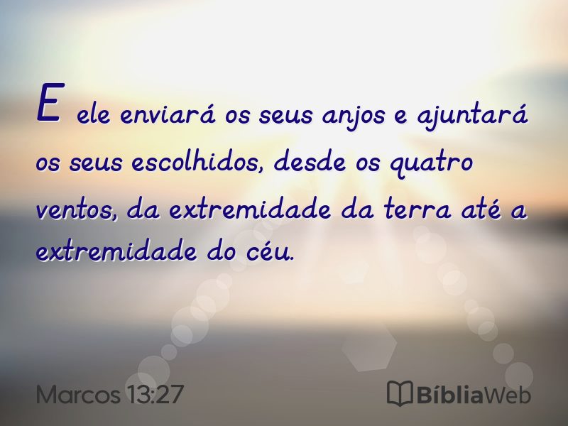 Marcos 13:27 em imagem para compartilhar