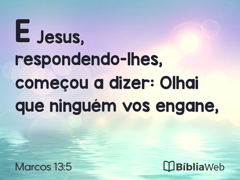 Marcos 13:5 em imagem para compartilhar