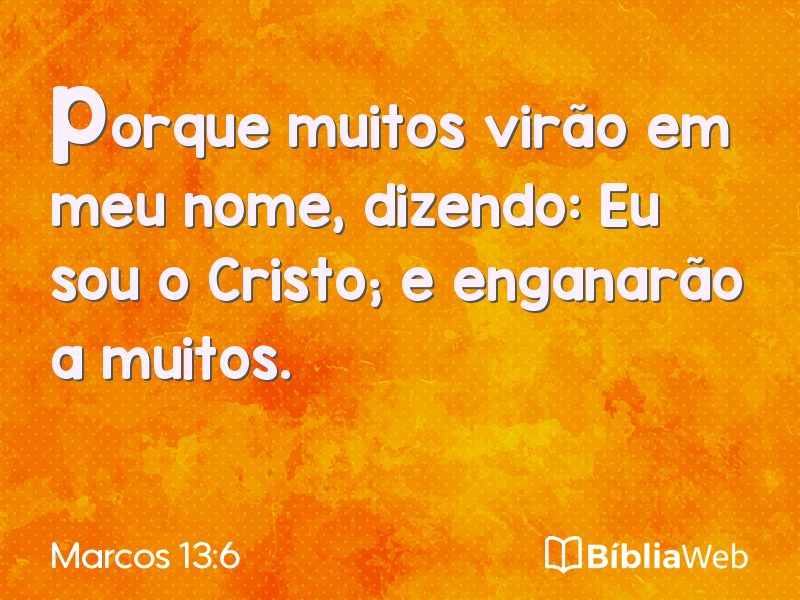Marcos 13:6 em imagem para compartilhar