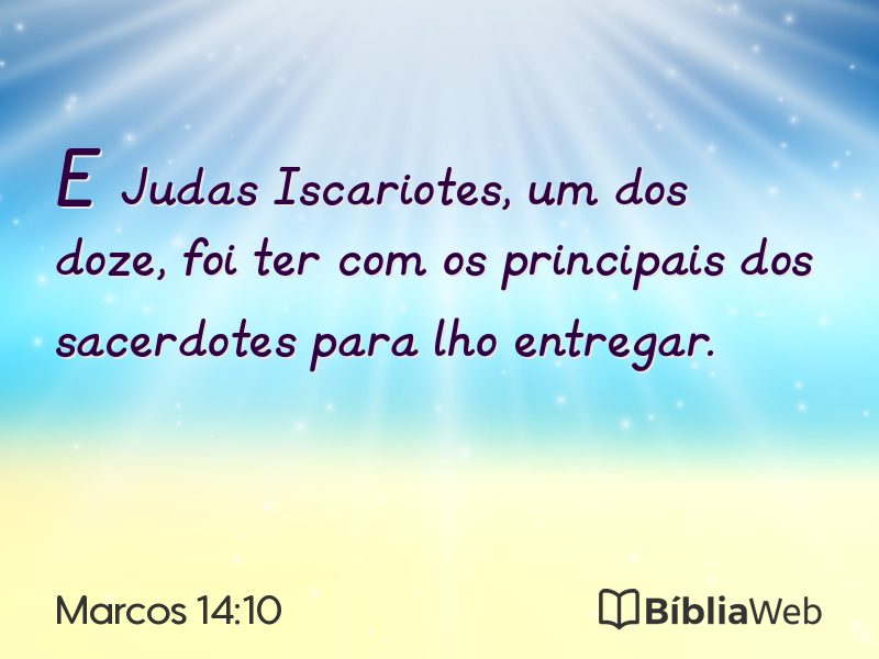 Marcos 14:10 em imagem para compartilhar